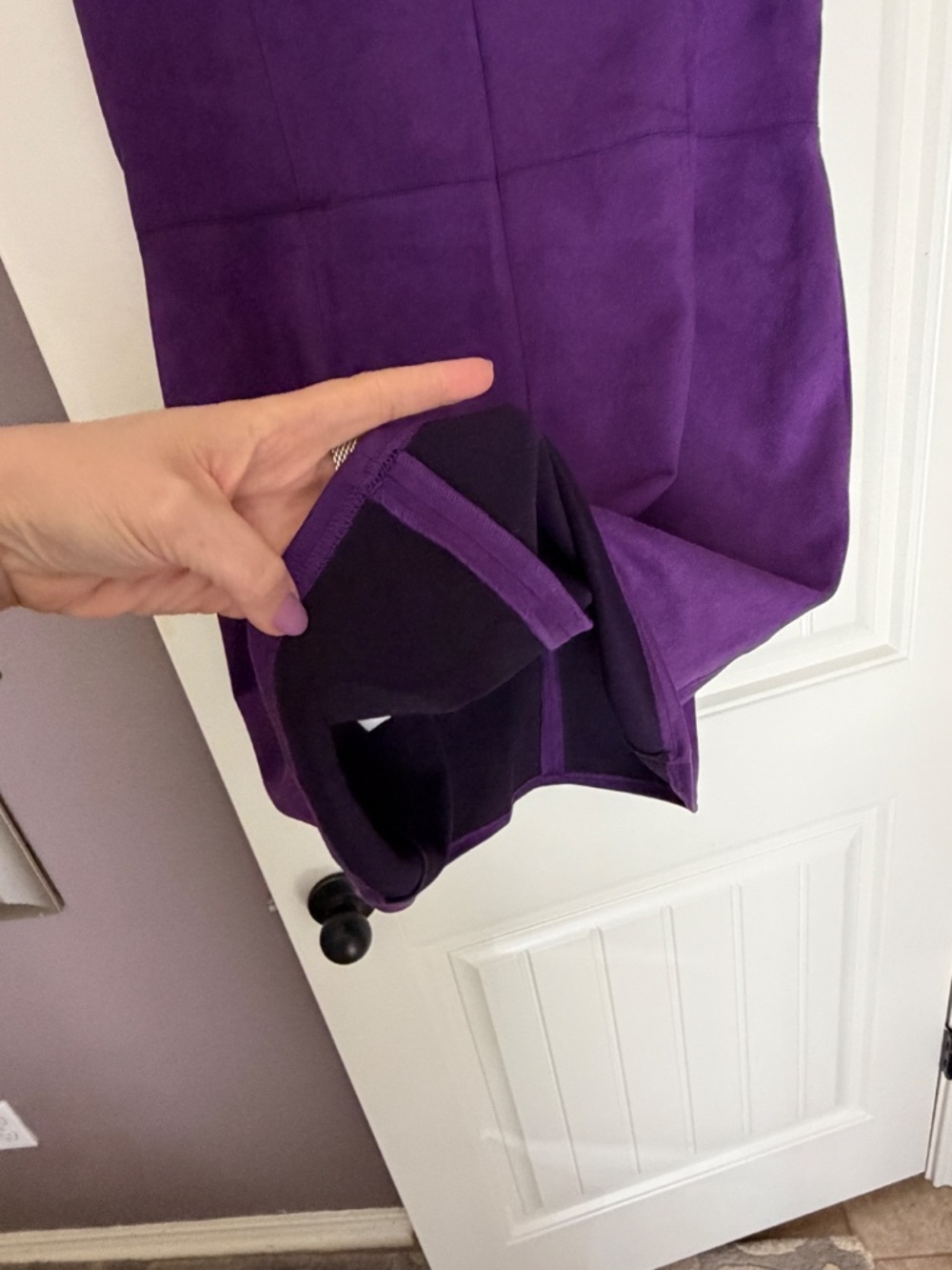 WHBM Suede Shift Dress Virtual Violet Purple 14 - Picture 4 of 4